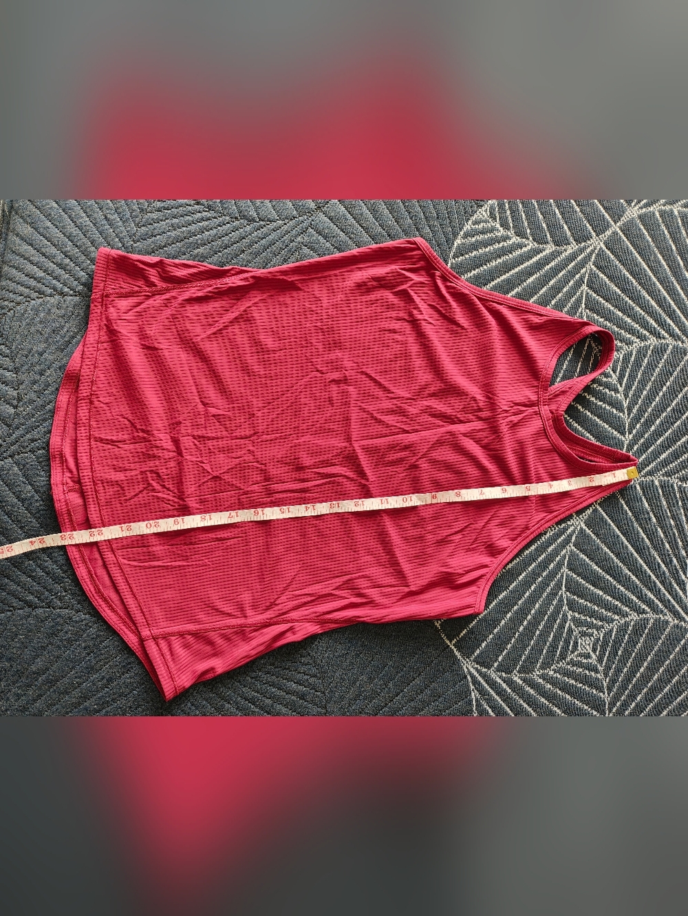 🍋 Lululemon Ribbed Racerback Tank Top - Raspberry Pink Ptp 16 - Picture 6 of 7
